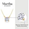 imageMartha Stewart Heart Shape Lab Grown Diamond Solitaire Necklace in 14 Karat Gold Lab Grown Diamond Necklacewhitegold