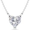 imageMartha Stewart Heart Shape Lab Grown Diamond Solitaire Necklace in 14 Karat Gold Lab Grown Diamond Necklacewhitegold