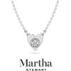 imageMartha Stewart Heart Shape Lab Grown Diamond Solitaire Necklace in 14 Karat Gold Lab Grown Diamond Necklacewhitegold