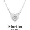 imageMartha Stewart Heart Shape Lab Grown Diamond Solitaire Necklace in 14 Karat Gold Lab Grown Diamond Necklacewhitegold