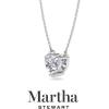 imageMartha Stewart Heart Shape Lab Grown Diamond Solitaire Necklace in 14 Karat Gold Lab Grown Diamond Necklacewhitegold