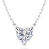 imageMartha Stewart Heart Shape Lab Grown Diamond Solitaire Necklace in 14 Karat Gold Lab Grown Diamond Necklacewhitegold
