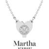 imageMartha Stewart Heart Shape Lab Grown Diamond Solitaire Necklace in 14 Karat Gold Lab Grown Diamond Necklacewhitegold
