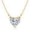 imageMartha Stewart Heart Shape Lab Grown Diamond Solitaire Necklace in 14 Karat Gold Lab Grown Diamond Necklaceyellowgold