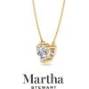 imageMartha Stewart Heart Shape Lab Grown Diamond Solitaire Necklace in 14 Karat Gold Lab Grown Diamond Necklaceyellowgold