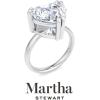 imageMartha Stewart Heart Shape Lab Grown Diamond Solitaire Ring Diamond Engagement Ring in 14 Karat Goldwhitegold