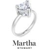 imageMartha Stewart Heart Shape Lab Grown Diamond Solitaire Ring Diamond Engagement Ring in 14 Karat Goldwhitegold