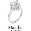 imageMartha Stewart Heart Shape Lab Grown Diamond Solitaire Ring Diamond Engagement Ring in 14 Karat Goldwhitegold