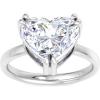imageMartha Stewart Heart Shape Lab Grown Diamond Solitaire Ring Diamond Engagement Ring in 14 Karat Goldwhitegold