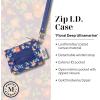 imageMartha Stewart ID Zipper Wallet with Wristlet for Women Cute Badge Holder for TeacherNurse Floral Deep Ultramarine