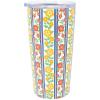imageMartha Stewart Insulated Coffee Tumbler 16 Ounce Stainless Steel Travel Mug with Lid DoubleWall Design for Hot or Cold Beverages Floral Stripe