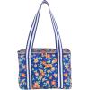 imageMartha Stewart Insulated Cooler Bag Spacious 118quot x 85quot x 122quot Reusable Grocery Bag for Food and Beverages Durable Cotton Canvas with Insulated Interior Floral Deep Ultramarine