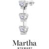 imageMartha Stewart Lab Grown Diamond Earrings Heart Shape Drop Style 14K Gold Fine Jewelry for Womenwhitegold