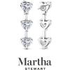 imageMartha Stewart Lab Grown Diamond Earrings Heart Shape Drop Style 14K Gold Fine Jewelry for Womenwhitegold