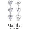 imageMartha Stewart Lab Grown Diamond Earrings Heart Shape Drop Style 14K Gold Fine Jewelry for Womenwhitegold