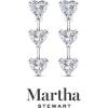 imageMartha Stewart Lab Grown Diamond Earrings Heart Shape Drop Style 14K Gold Fine Jewelry for Womenwhitegold