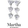 imageMartha Stewart Lab Grown Diamond Earrings Heart Shape Drop Style 14K Gold Fine Jewelry for Womenwhitegold