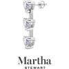 imageMartha Stewart Lab Grown Diamond Earrings Heart Shape Drop Style 14K Gold Fine Jewelry for Womenwhitegold