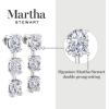 imageMartha Stewart Lab Grown Diamond Earrings Oval Shape Drop Style 14K Gold Fine Jewelry for Womenwhitegold