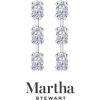 imageMartha Stewart Lab Grown Diamond Earrings Oval Shape Drop Style 14K Gold Fine Jewelry for Womenwhitegold