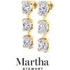 imageMartha Stewart Lab Grown Diamond Earrings Oval Shape Drop Style 14K Gold Fine Jewelry for Womenyellowgold