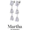 imageMartha Stewart Lab Grown Diamond Earrings Pear Shape Drop Style 14K Gold Fine Jewelry for Womenwhitegold