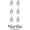 imageMartha Stewart Lab Grown Diamond Earrings Pear Shape Drop Style 14K Gold Fine Jewelry for Womenwhitegold