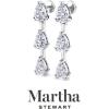 imageMartha Stewart Lab Grown Diamond Earrings Pear Shape Drop Style 14K Gold Fine Jewelry for Womenwhitegold
