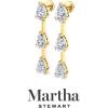 imageMartha Stewart Lab Grown Diamond Earrings Pear Shape Drop Style 14K Gold Fine Jewelry for Womenyellowgold