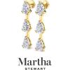 imageMartha Stewart Lab Grown Diamond Earrings Pear Shape Drop Style 14K Gold Fine Jewelry for Womenyellowgold