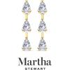 imageMartha Stewart Lab Grown Diamond Earrings Pear Shape Drop Style 14K Gold Fine Jewelry for Womenyellowgold