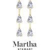 imageMartha Stewart Lab Grown Diamond Earrings Pear Shape Drop Style 14K Gold Fine Jewelry for Womenyellowgold