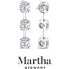 imageMartha Stewart Lab Grown Diamond Earrings Round Shape Drop Style 14K Gold Fine Jewelry for Womenwhitegold