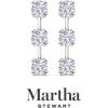 imageMartha Stewart Lab Grown Diamond Earrings Round Shape Drop Style 14K Gold Fine Jewelry for Womenwhitegold