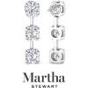 imageMartha Stewart Lab Grown Diamond Earrings Round Shape Drop Style 14K Gold Fine Jewelry for Womenwhitegold
