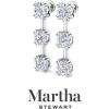imageMartha Stewart Lab Grown Diamond Earrings Round Shape Drop Style 14K Gold Fine Jewelry for Womenwhitegold