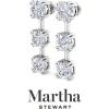imageMartha Stewart Lab Grown Diamond Earrings Round Shape Drop Style 14K Gold Fine Jewelry for Womenwhitegold