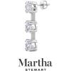 imageMartha Stewart Lab Grown Diamond Earrings Round Shape Drop Style 14K Gold Fine Jewelry for Womenwhitegold