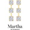 imageMartha Stewart Lab Grown Diamond Earrings Round Shape Drop Style 14K Gold Fine Jewelry for Womenyellowgold