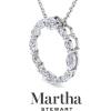 imageMartha Stewart Lab Grown Diamond Marquise Circle Necklace In 14 Karat Gold Lab Grown Diamond Necklace For Womenwhitegold