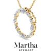 imageMartha Stewart Lab Grown Diamond Marquise Circle Necklace In 14 Karat Gold Lab Grown Diamond Necklace For Womenyellowgold