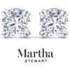 imageMartha Stewart Lab Grown Diamond Stud Earrings in 14 Karat Gold Lab Grown Diamond Earrings for Womenwhitegold