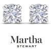 imageMartha Stewart Lab Grown Diamond Stud Earrings in 14 Karat Gold Lab Grown Diamond Earrings for Womenwhitegold