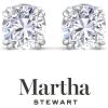imageMartha Stewart Lab Grown Diamond Stud Earrings in 14 Karat Gold Lab Grown Diamond Earrings for Womenwhitegold