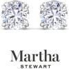 imageMartha Stewart Lab Grown Diamond Stud Earrings in 14 Karat Gold Lab Grown Diamond Earrings for Womenwhitegold