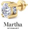 imageMartha Stewart Lab Grown Diamond Stud Earrings in 14 Karat Gold Lab Grown Diamond Earrings for Womenyellowgold