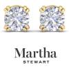 imageMartha Stewart Lab Grown Diamond Stud Earrings in 14 Karat Gold Lab Grown Diamond Earrings for Womenyellowgold