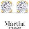 imageMartha Stewart Lab Grown Diamond Stud Earrings in 14 Karat Gold Lab Grown Diamond Earrings for Womenyellowgold
