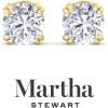 imageMartha Stewart Lab Grown Diamond Stud Earrings in 14 Karat Gold Lab Grown Diamond Earrings for Womenyellowgold