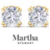 imageMartha Stewart Lab Grown Diamond Stud Earrings in 14 Karat Gold Lab Grown Diamond Earrings for Womenyellowgold